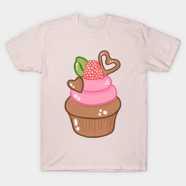 Kawaii Cupcake T-Shirt by Lizzamour